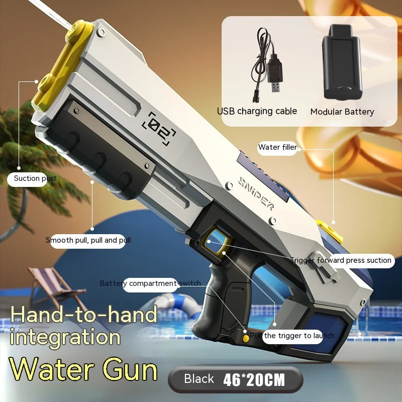 Electric Water Gun Toy with Large Capacity Hand Self Integrated 