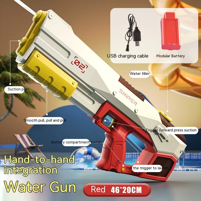 Electric Water Gun Toy with Large Capacity Hand Self Integrated 